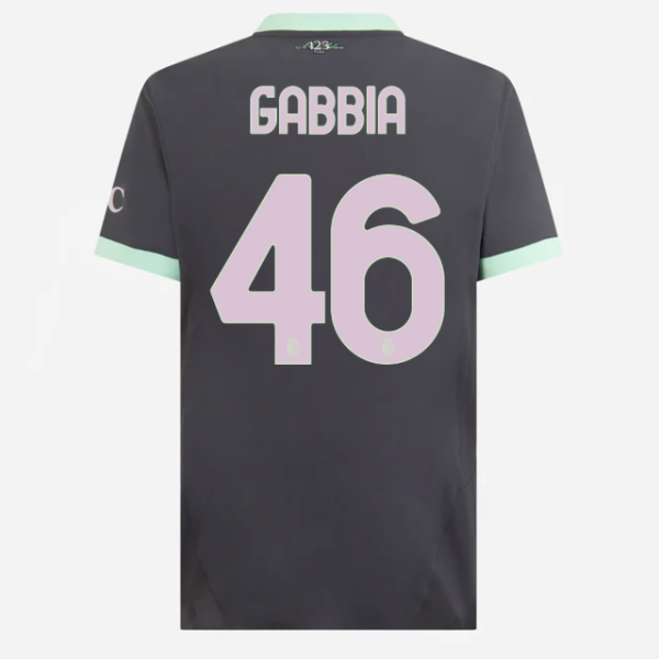 milan third authentic 202425 jersey – 46 matteo gabbia Collection – Official AC Milan Kits Collection - Official AC Milan Kits