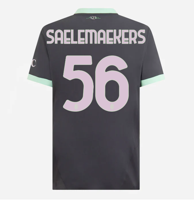 milan third authentic 202425 jersey – 56 alexis saelemaekers Collection – Official AC Milan Kits Collection - Official AC Milan Kits