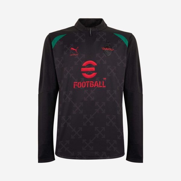 pre-match 14 zip top puma x ac milan x off-white 202425 with custom printing Collection – Official AC Milan Kits Collection - Official AC Milan Kits