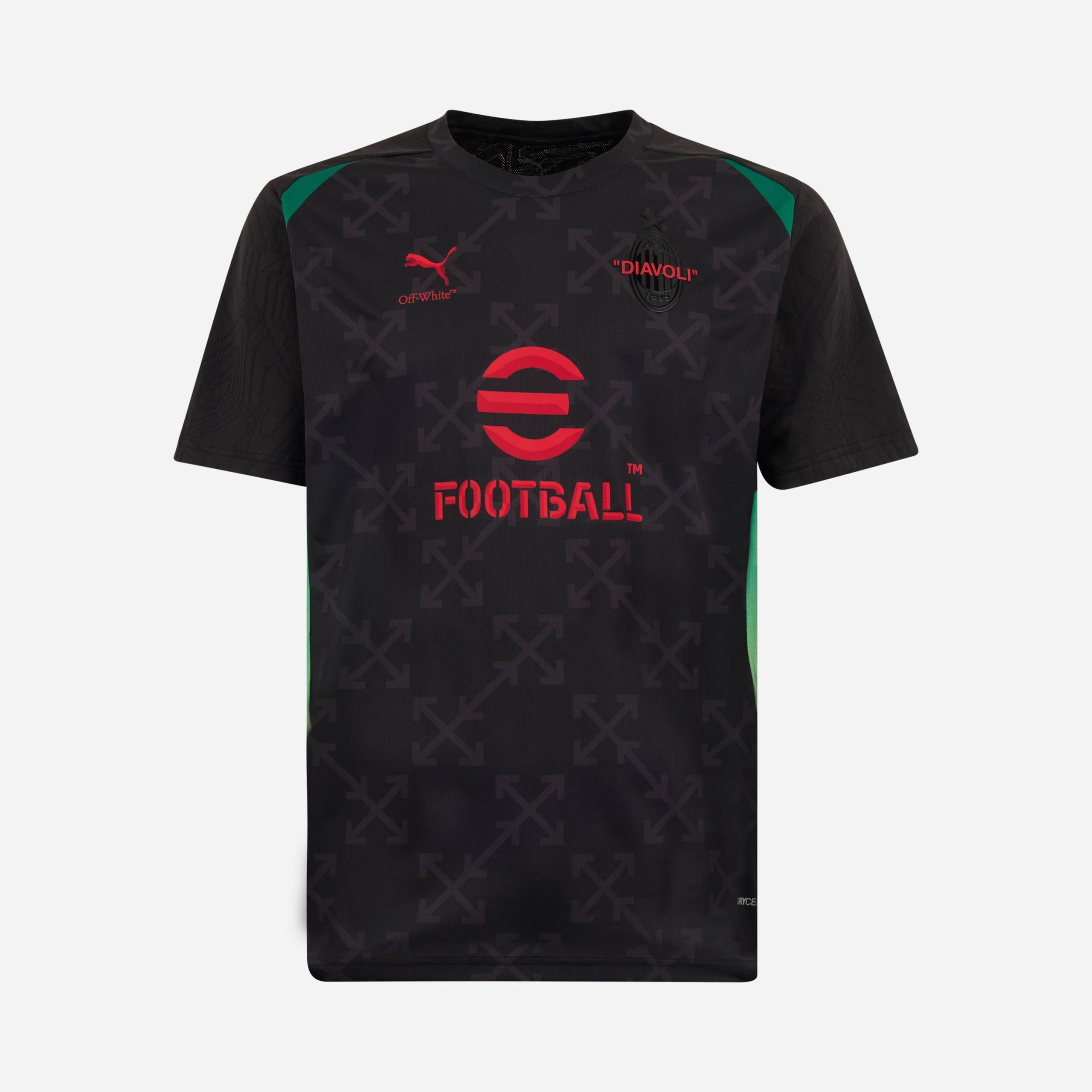 pre-match t-shirt puma x ac milan x off-white 202425 with custom printing Collection – Official AC Milan Kits Collection - Official AC Milan Kits