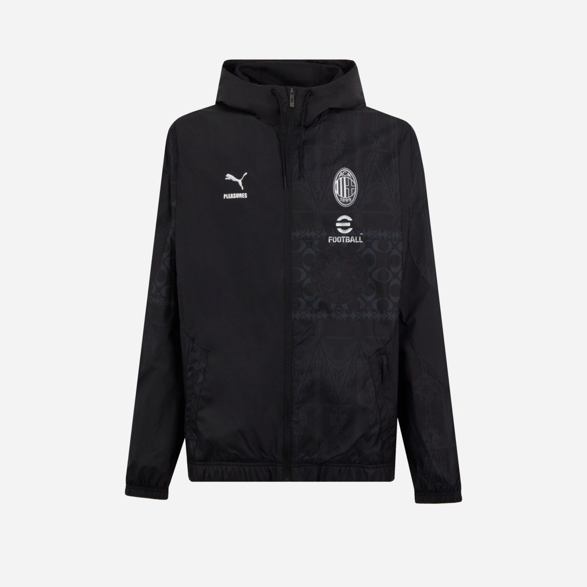 prematch jacket with zipper ac milan x pleasures 202324 Collection – Official AC Milan Kits Collection - Official AC Milan Kits