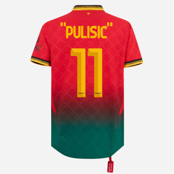red authentic jersey puma x ac milan x off-white 202425 – 11 christian pulisic Collection – Official AC Milan Kits Collection - Official AC Milan Kits