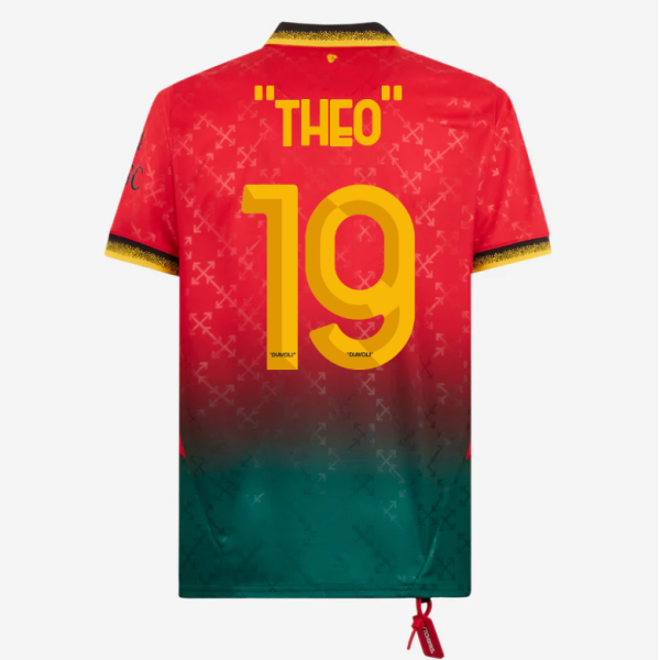 red jersey puma x ac milan x off-white 202425 – 19 theo hernández Collection – Official AC Milan Kits Collection - Official AC Milan Kits