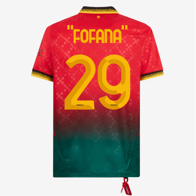 red jersey puma x ac milan x off-white 202425 – 29 youssouf fofana Collection – Official AC Milan Kits Collection - Official AC Milan Kits