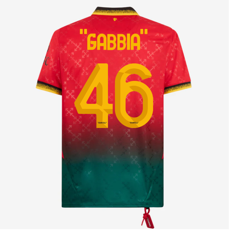 red jersey puma x ac milan x off-white 202425 – 46 matteo gabbia Collection – Official AC Milan Kits Collection - Official AC Milan Kits