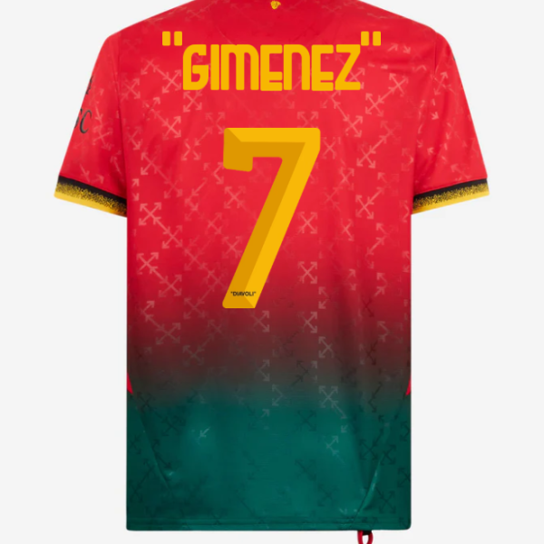 red jersey puma x ac milan x off-white 202425 – 7 santiago gimenez Collection – Official AC Milan Kits Collection - Official AC Milan Kits