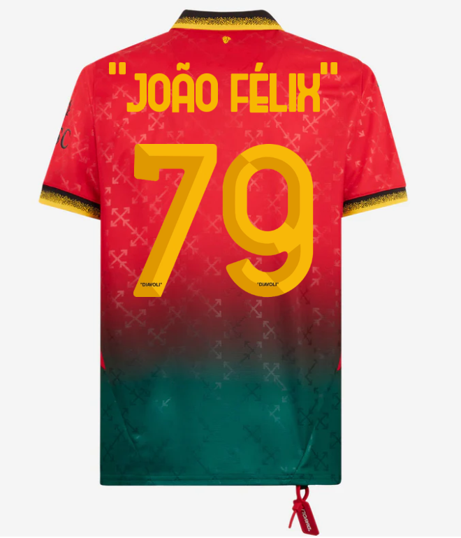 red jersey puma x ac milan x off-white 202425 – 79 joão félix Collection – Official AC Milan Kits Collection - Official AC Milan Kits