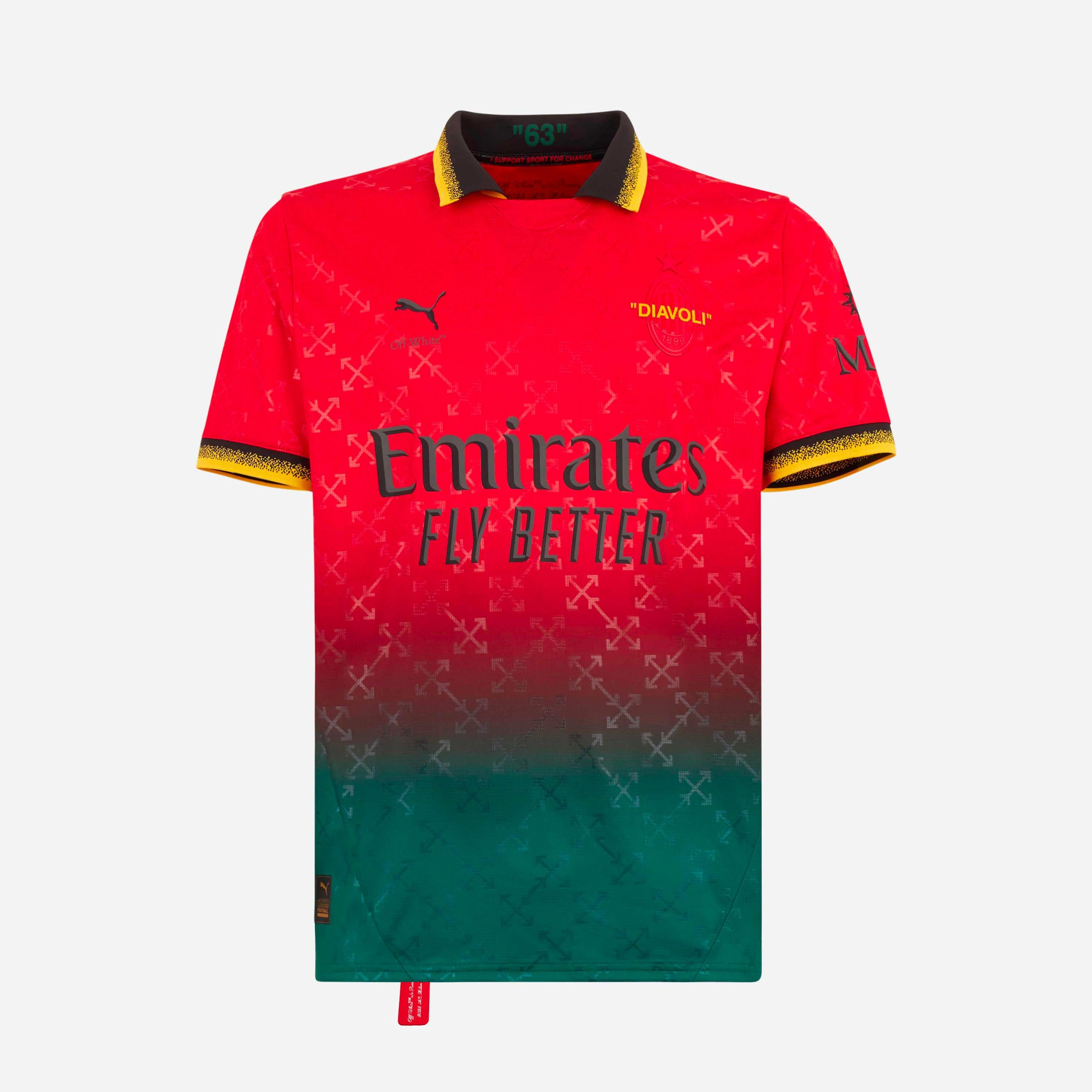 red jersey puma x ac milan x off-white 202425 with custom printing Collection – Official AC Milan Kits Collection - Official AC Milan Kits