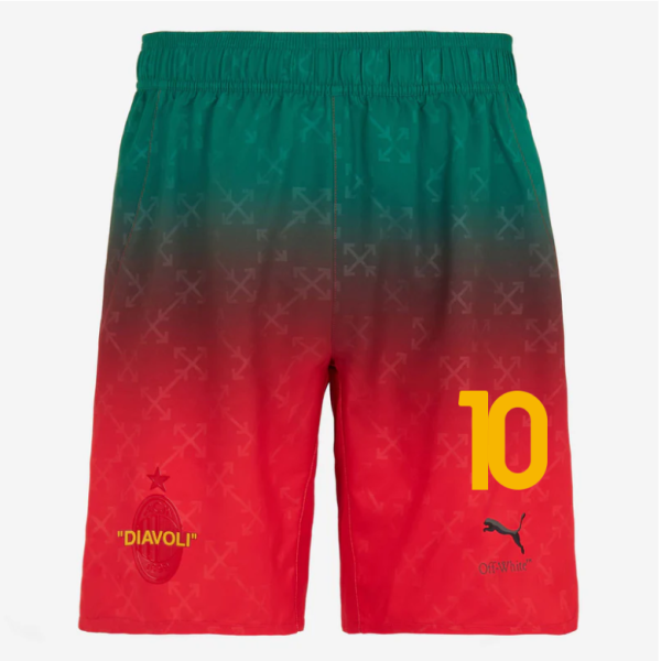 red shorts puma x ac milan x off-white 202425 – 10 rafael leão Collection – Official AC Milan Kits Collection - Official AC Milan Kits