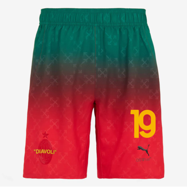 red shorts puma x ac milan x off-white 202425 – 19 theo hernández Collection – Official AC Milan Kits Collection - Official AC Milan Kits