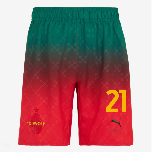 red shorts puma x ac milan x off-white 202425 – 21 samuel chukwueze Collection – Official AC Milan Kits Collection - Official AC Milan Kits