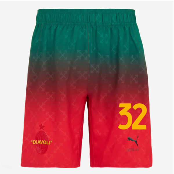 red shorts puma x ac milan x off-white 202425 – 32 kyle walker Collection – Official AC Milan Kits Collection - Official AC Milan Kits