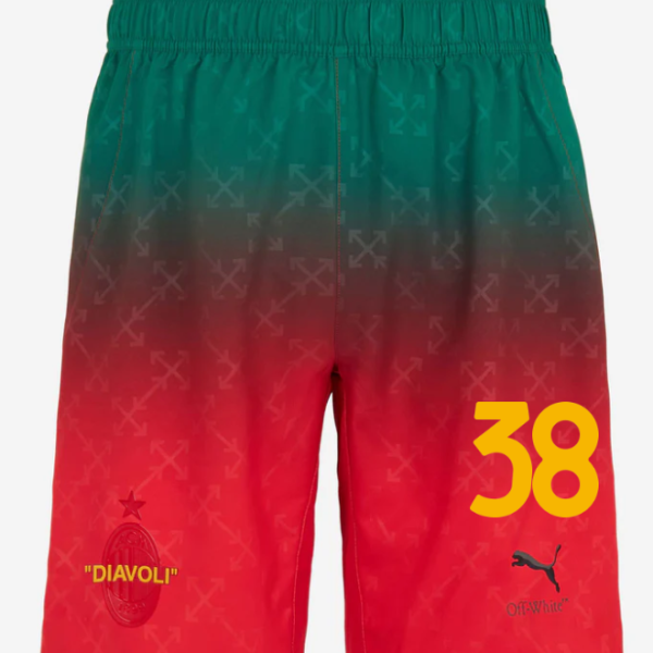 red shorts puma x ac milan x off-white 202425 – 38 warren bondo Collection – Official AC Milan Kits Collection - Official AC Milan Kits