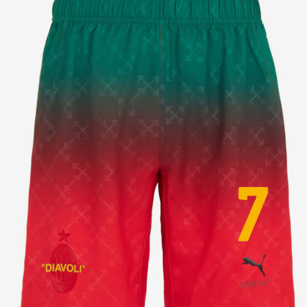 red shorts puma x ac milan x off-white 202425 – 7 santiago gimenez Collection – Official AC Milan Kits Collection - Official AC Milan Kits