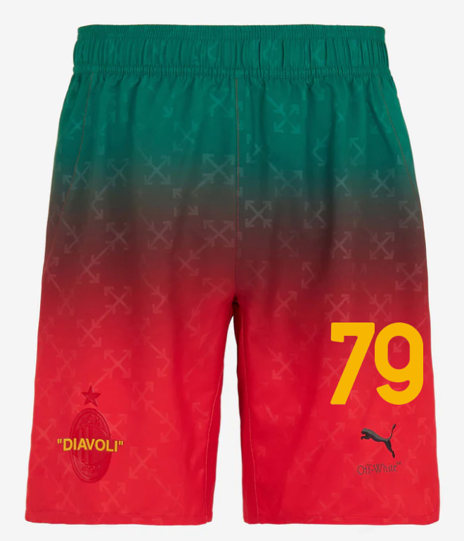 red shorts puma x ac milan x off-white 202425 – 79 joão félix Collection – Official AC Milan Kits Collection - Official AC Milan Kits