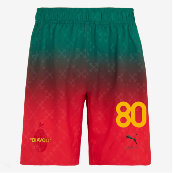 red shorts puma x ac milan x off-white 202425 – 80 yunus musah Collection – Official AC Milan Kits Collection - Official AC Milan Kits