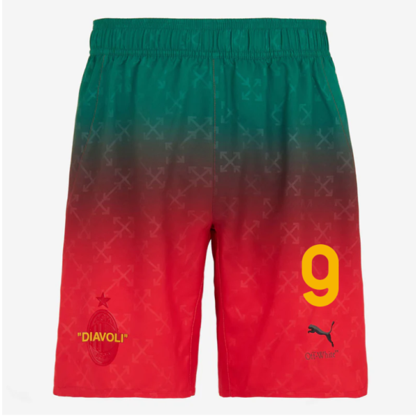 red shorts puma x ac milan x off-white 202425 – 9 luka jović Collection – Official AC Milan Kits Collection - Official AC Milan Kits