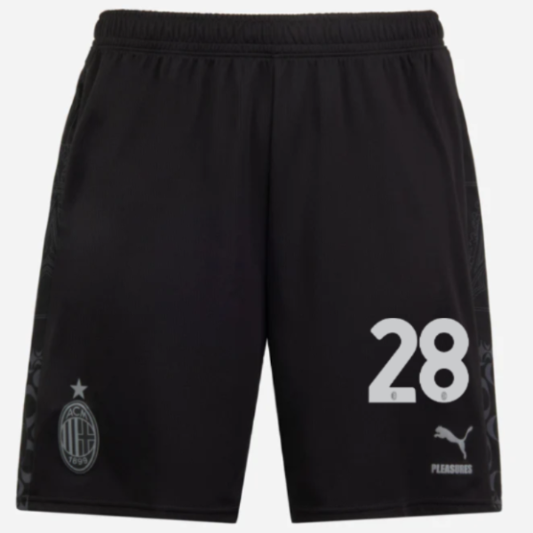 shorts ac milan x pleasures 202324 – dark version – 28 malick thiaw Collection – Official AC Milan Kits Collection - Official AC Milan Kits