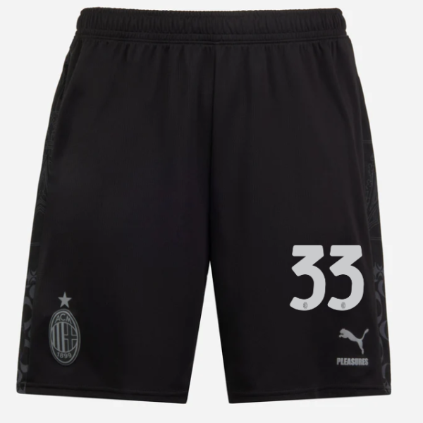 shorts ac milan x pleasures 202324 – dark version – 33 davide bartesaghi Collection – Official AC Milan Kits Collection - Official AC Milan Kits