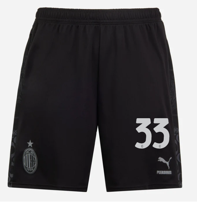 shorts ac milan x pleasures 202324 – dark version – 33 davide bartesaghi Collection – Official AC Milan Kits Collection - Official AC Milan Kits