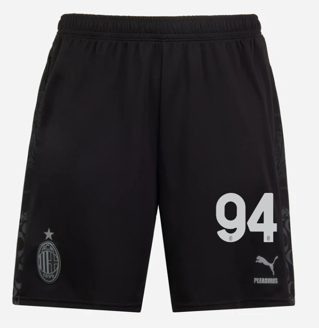 shorts ac milan x pleasures 202324 – dark version – 94 yacine adli Collection – Official AC Milan Kits Collection - Official AC Milan Kits