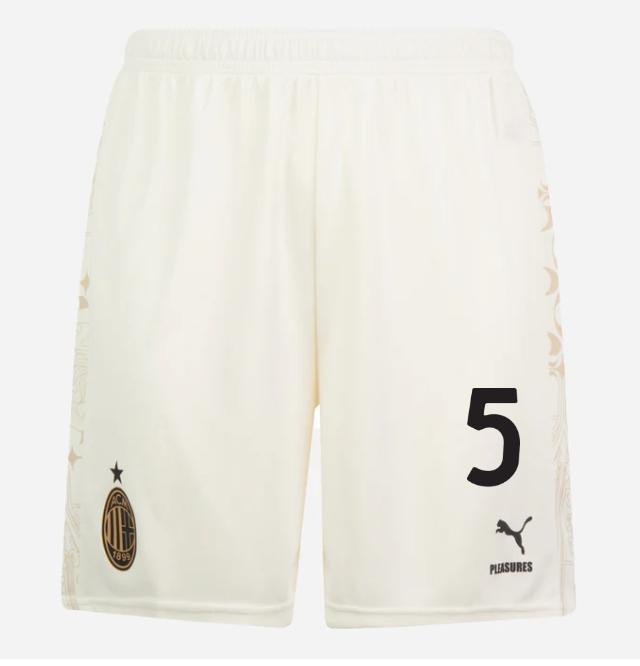 shorts ac milan x pleasures 202324 – light version – 5 pierre kalulu Collection – Official AC Milan Kits Collection - Official AC Milan Kits