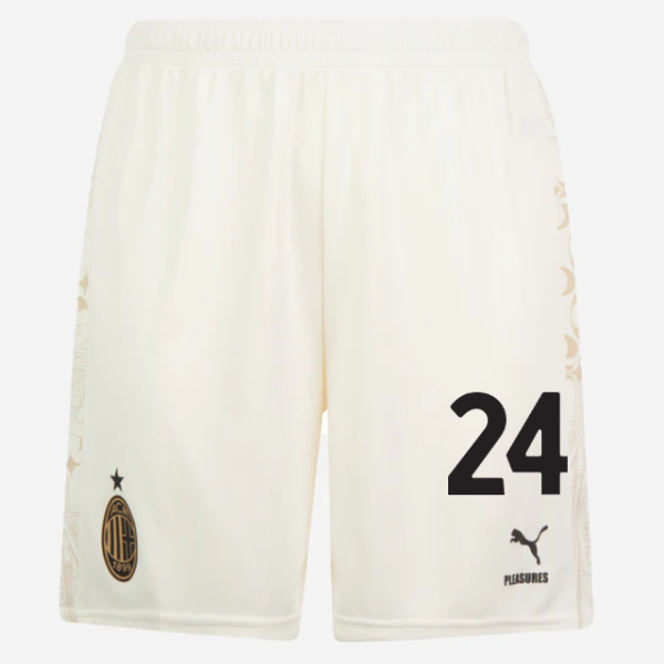 shorts ac milan x pleasures 202324 – light version white – 24 alessandro florenzi Collection – Official AC Milan Kits Collection - Official AC Milan Kits