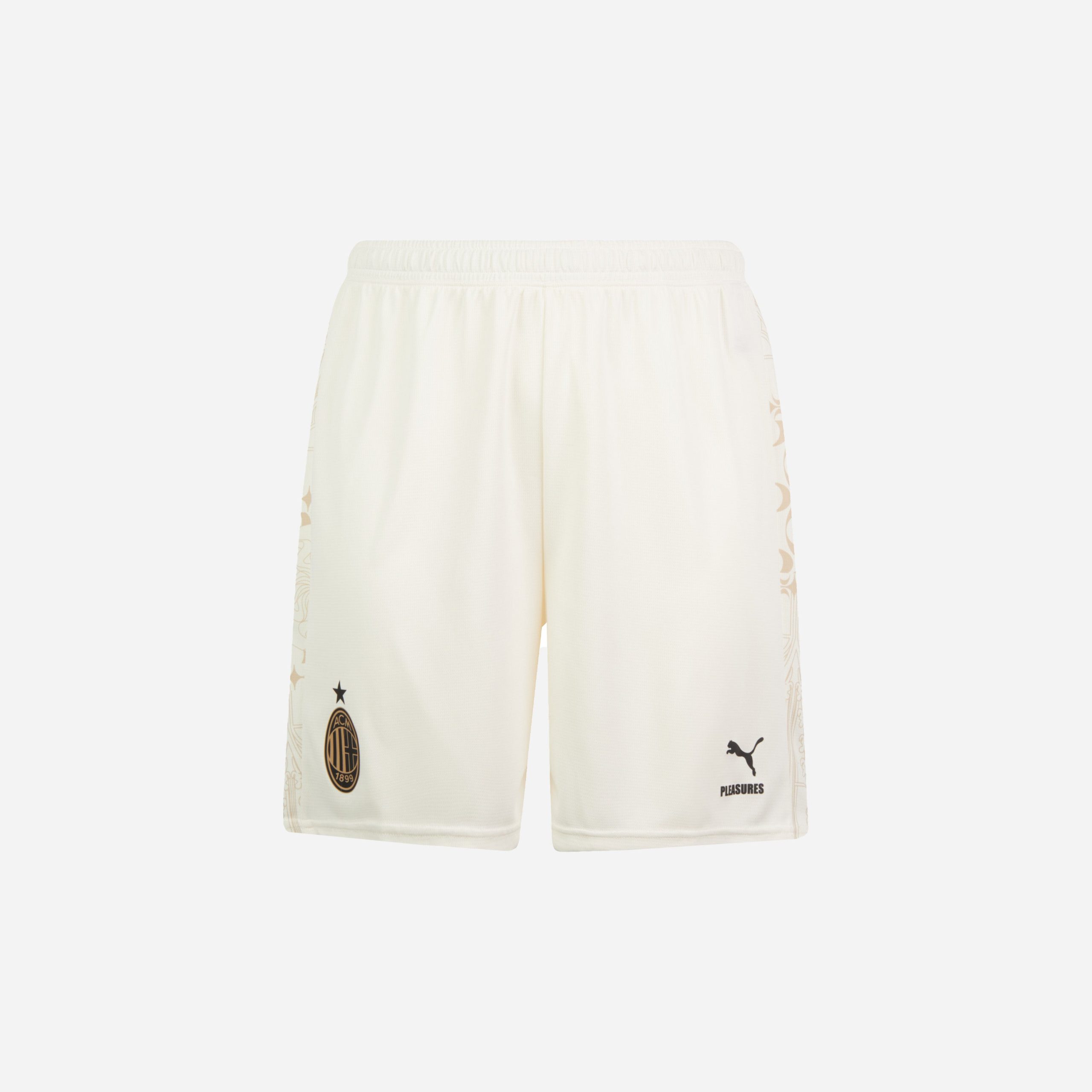 shorts ac milan x pleasures 202324 – light version white – 33 davide bartesaghi Collection – Official AC Milan Kits Collection - Official AC Milan Kits