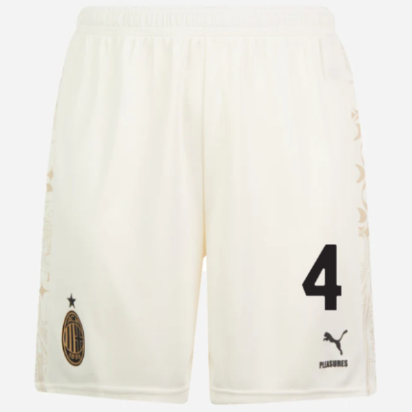 shorts ac milan x pleasures 202324 – light version white – 4 ismaël bennacer Collection – Official AC Milan Kits Collection - Official AC Milan Kits