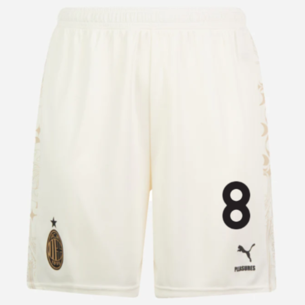 shorts ac milan x pleasures 202324 – light version white – 8 ruben loftus-cheek Collection – Official AC Milan Kits Collection - Official AC Milan Kits